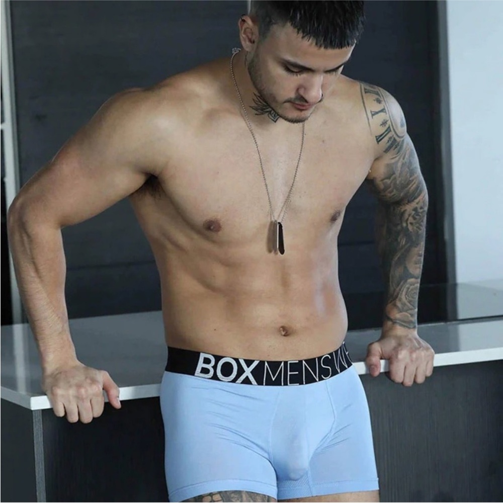 BoxMenswear NWT KING FIT BOXERS - POWDER BLUE Medium